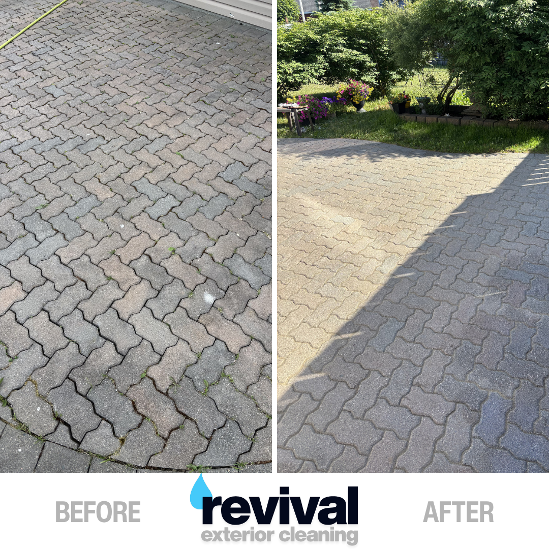 Polymeric sand driveway restoration St. John's